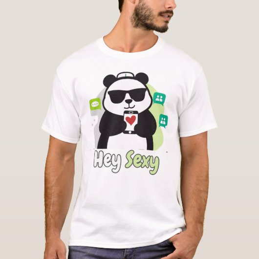 T-shirt Hé Panda Sexy (Devant)