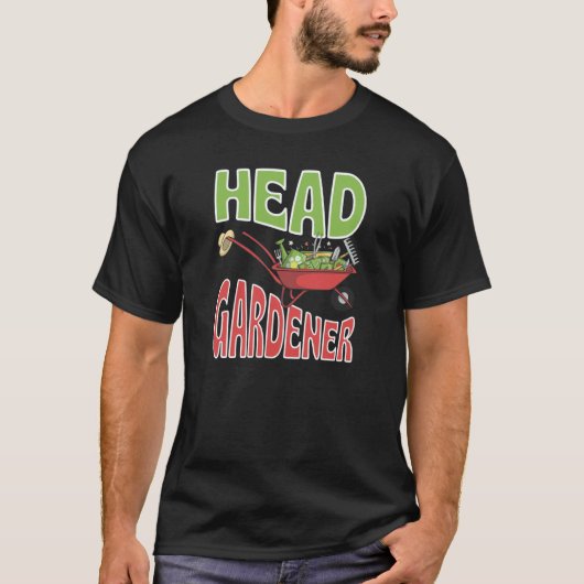 T-shirt Head Gardener Cute Summer Wheelbarrow Vegetable Ga (Devant)