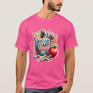 T-shirt Head Start Squad Homeschol Personnel de l'école en