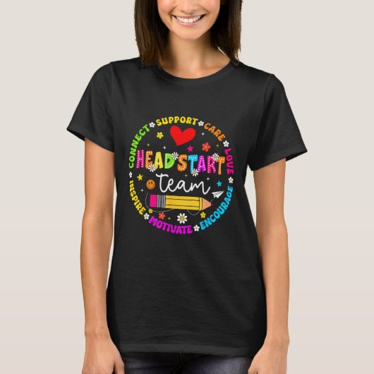 T-shirt Head Start Team Homeschots Teacher Headstart Back (Devant)