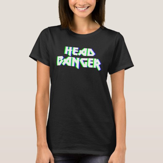 T-shirt Headbanger Dubstep Heavy Metal Rocker Techno Rave (Devant)