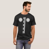 T-shirt Headlights With Road Markings  Halloween Costume (Devant entier)