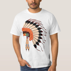 T-shirt headress de natif américain