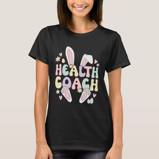 T-shirt Health Coach Easter Bunny Health Coaching Easter D (Devant)