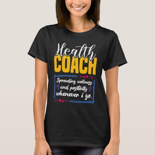 T-shirt Health Coach Spreading Wellness (Devant)