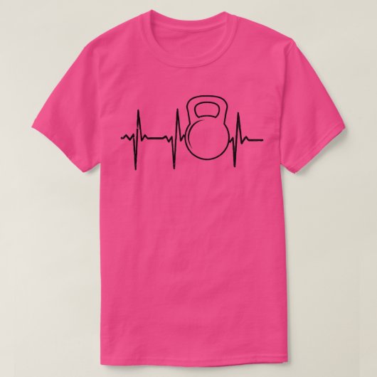 T-shirt Hearbeat ECG Design Kettlebell (Design devant)
