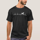 T-shirt Hearbeat ECG Irish Terrier Mum Chien (Devant)