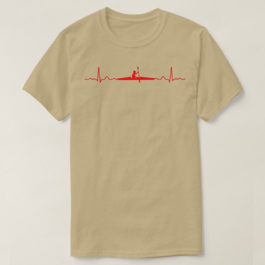 T-shirt Hearbeat Kayaking Kayak lover Funny Gift Idea 4 (Design devant)