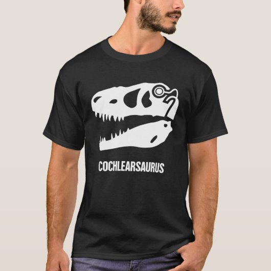 T-shirt Hearing Loss Awareness  Dinosaur Cochlear Implant (Devant)