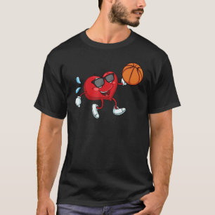 T-shirt Heart Basketball Valentines Jour Cool V Jour Pyjam