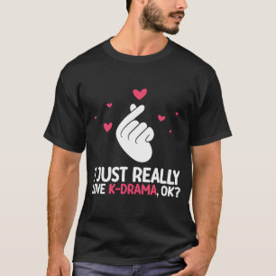 T-shirt Heart beat K Drama K Pop Hand Symbole Heart K pop