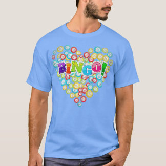 T-shirt Heart Bingo Joueur Loterie Bingo Caller G