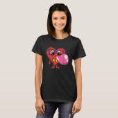 T-shirt Heart Bubblegum Valentines Journée mignonne Hipste (Devant entier)