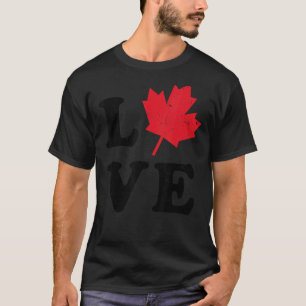 T-shirt Heart Canada Day Maple Leaf I Love You Canada