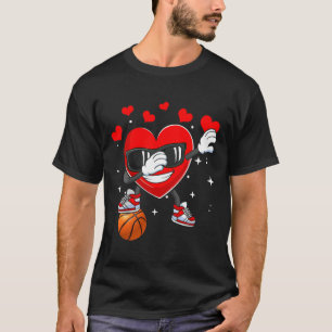 T-shirt Heart Dab Danse Avec Bysketbyll Byll Valentines Da
