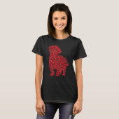 T-shirt Heart Dog Shih Tzu Puppy Valentines Day (Devant entier)