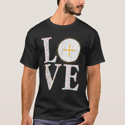 T-shirt Heart Eucharist Christian Catholic 1st Holy Commun (Devant)