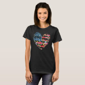 T-shirt Heart Flower Flag Gram (Devant entier)