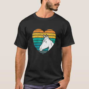 T-shirt Heart Graphic Horse Lover Chevaux équestres