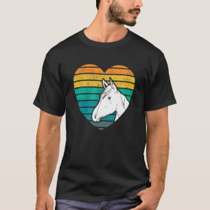 T-shirt Heart Graphic Horse Lover Chevaux équestres