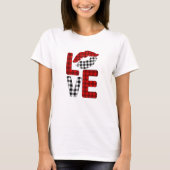 T-shirt Heart Love Moderne Aquarelle Saint-Valentin (Devant)