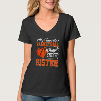 T-shirt Heart My Favori Basketball Player Me Appelle Siste