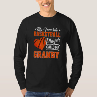 T-shirt Heart My Favorite Basketball Player Calls Me Grann