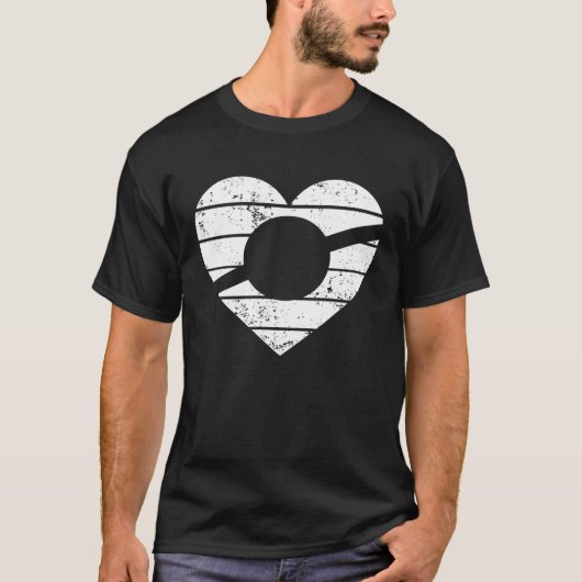 T-shirt Heart One Wheel Love Electric Skateboard Float Ska (Devant)