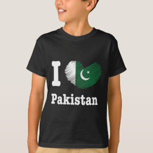 T-shirt Heart Pakistan Azadi Moubarak Dil Day Fier Ro