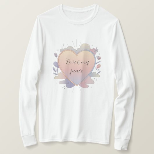 T-shirt Heart Pastel Illustration (Design devant)
