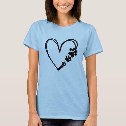 T-shirt Heart Paw  (Devant)