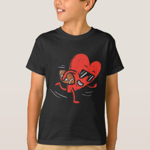 T-shirt Heart Playing American Football Valentines Day Spo