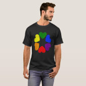 T-shirt Heart Rainbow Flag LGBT Gay Pride Month Support LG (Devant entier)