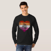 T-shirt Heart Retro LGBT Pride Month Support LGBTQ Flag Le (Devant entier)