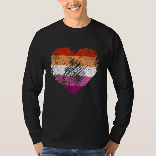 T-shirt Heart Retro LGBT Pride Month Support LGBTQ Flag Le (Devant)