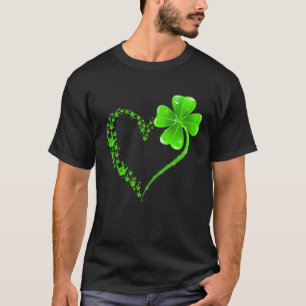 T-shirt Heart Shamrock Love Langue des signes Bonne St Pat