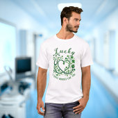 T-shirt Heart Shamrock Stethoscope Lucky to Have Nurses
