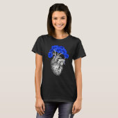 T-shirt Heart shaped cactus  heart shaped succulent blue n (Devant entier)
