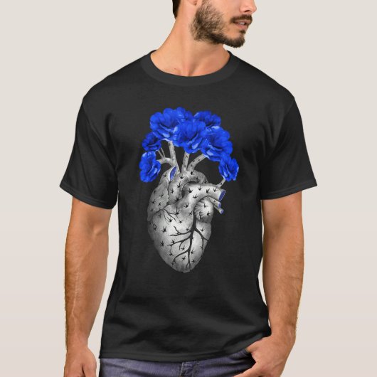 T-shirt Heart shaped cactus  heart shaped succulent blue n (Devant)