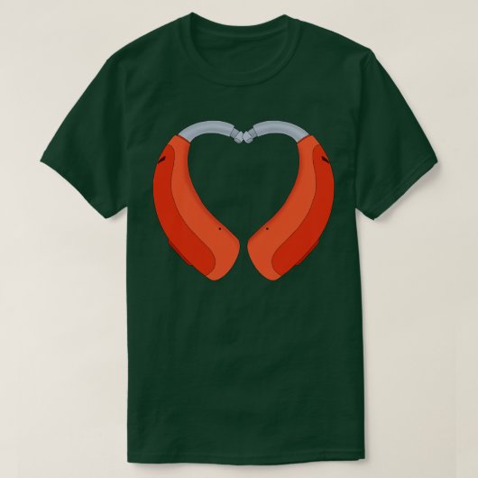 T-shirt Heart Shaped Hearing Aid (Design devant)
