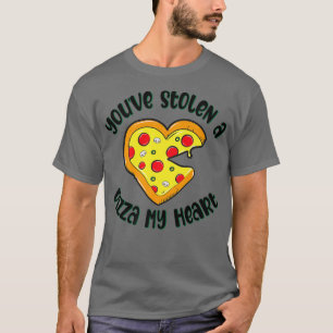 T-shirt Heart Shaped PizzaFunny Foodie Tee For Men 968 