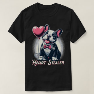 T-shirt Heart Stealer - Dapper French Bulldog avec ballon