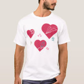 T-shirt Heart Symbols with Education Elements for Creative (Devant)