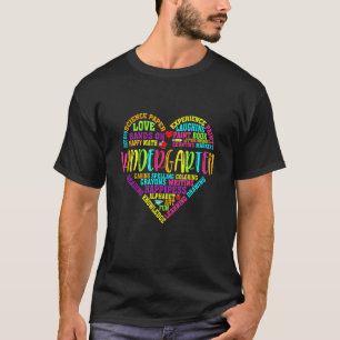 T-shirt Heart Tee Kindergarten Teacher Student Back T