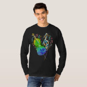 T-shirt Heart Treble Clef Cello Player Music Notes Cellist (Devant entier)