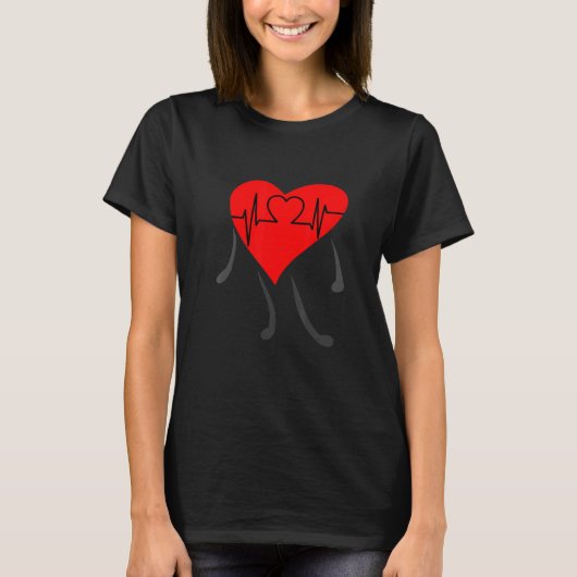 T-shirt heartbeat (Devant)