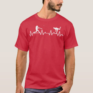 T-shirt Heartbeat EKG Heat Rhythm Heart Love Baseball Righ