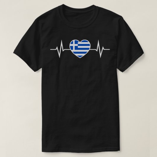 T-shirt Heartbeat en Grèce (Design devant)