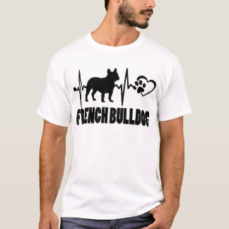T-shirt Heartbeat - French-Bulldog - Chien meilleur ami