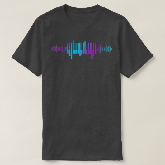 T-shirt Heartbeat Music Waves (Design devant)